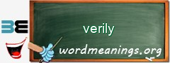 WordMeaning blackboard for verily